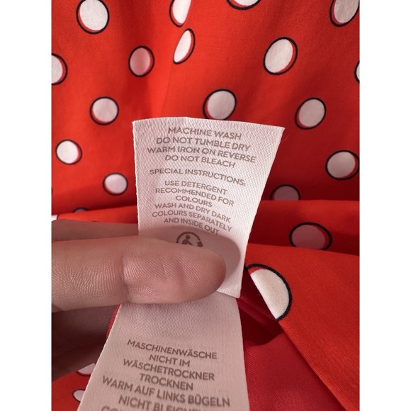 BODEN Blood Orange Polka Dot Richmond Pencil Skirt 14P 14 Petite High Waisted N - Picture 8 of 9